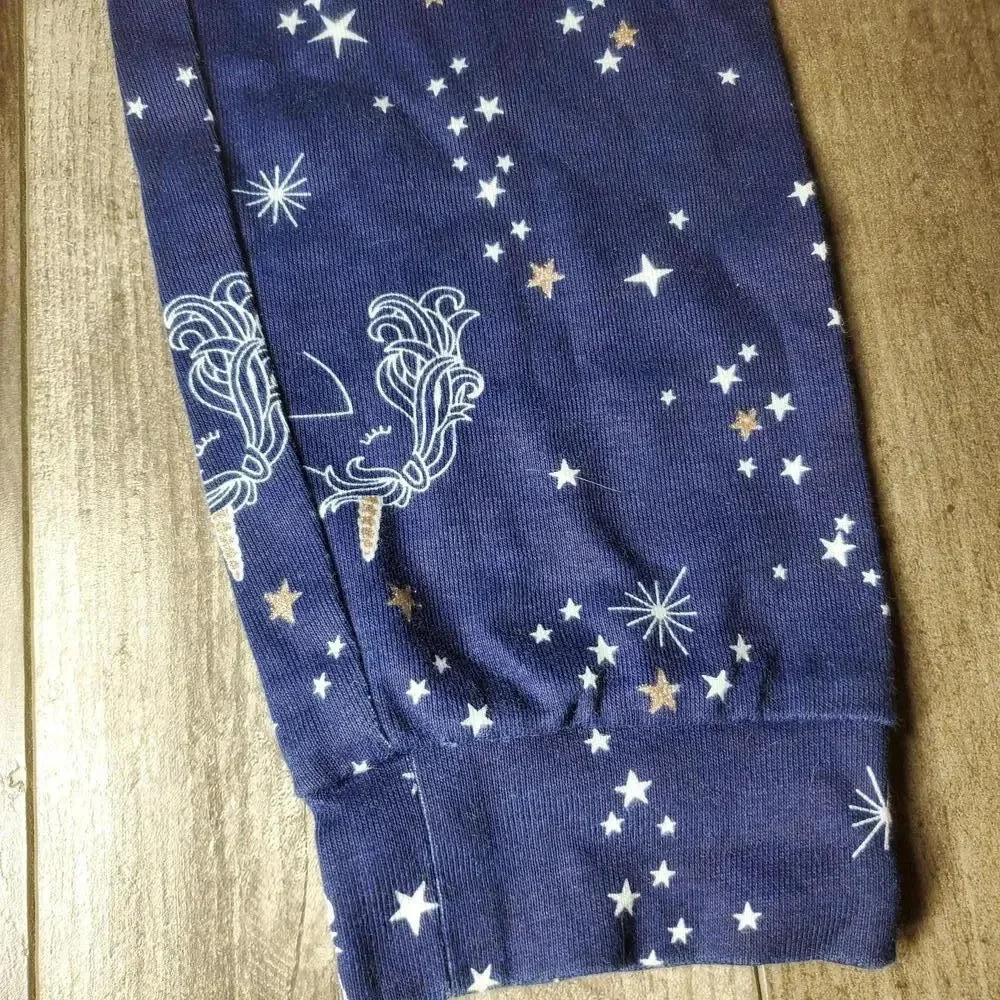 Children's Place Size 14 Blue White Gold Unicorn Leggings Casual Pants PJs